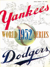 1952 World Series Program